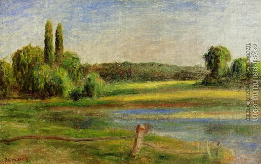 Pierre Auguste Renoir : Landscape with Fence